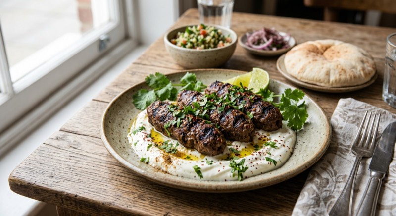 Beef Kofta with Yoghurt