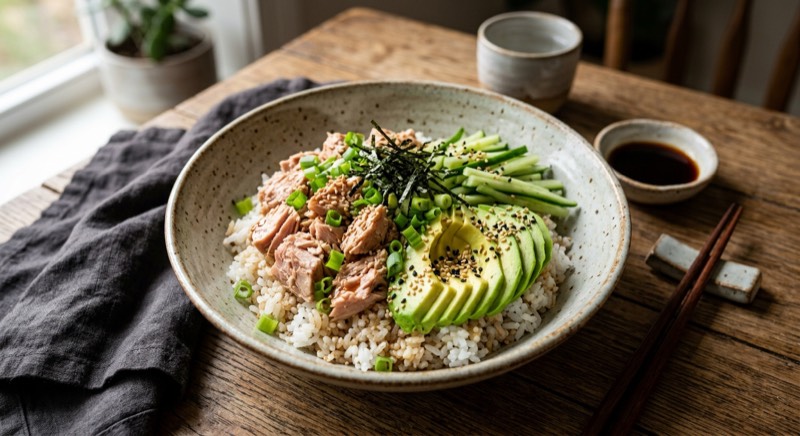 Tuna and Avocado Rice Bowl