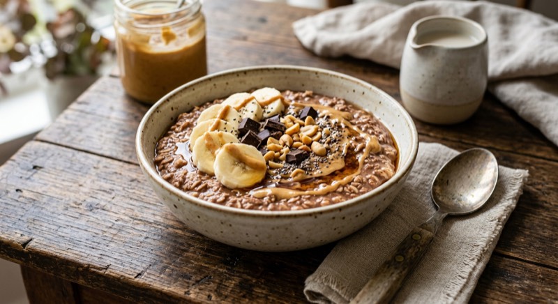 Peanut Butter Chocolate Overnight Oats