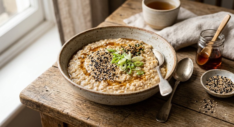 Miso Maple Porridge with Sesame