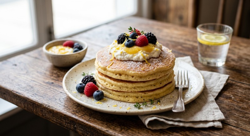 Ricotta Lemon Pancakes
