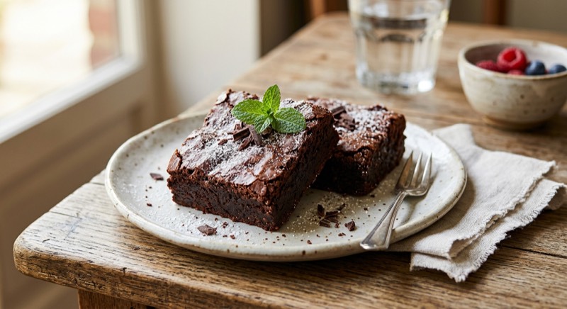Fudgy Dark Chocolate Brownies