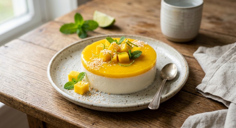 Mango Coconut Panna Cotta