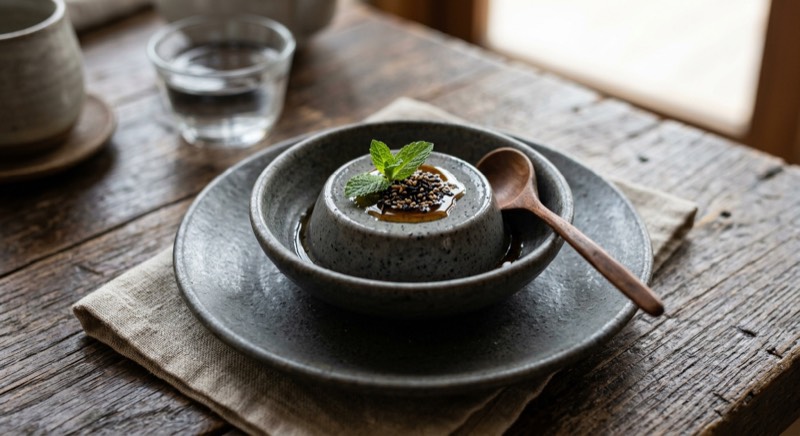 Black Sesame Panna Cotta
