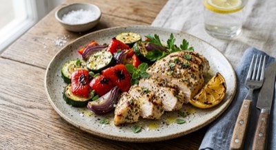 Grilled Chicken with Roasted Vegetables