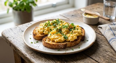 Classic Scrambled Eggs on Toast