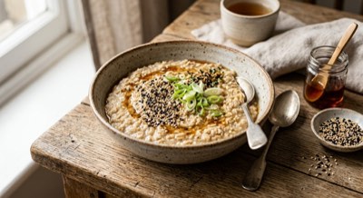 Miso Maple Porridge with Sesame
