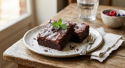Fudgy Dark Chocolate Brownies