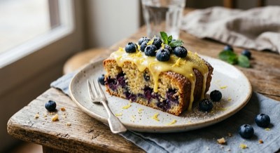 Lemon and Blueberry Buttermilk Cake