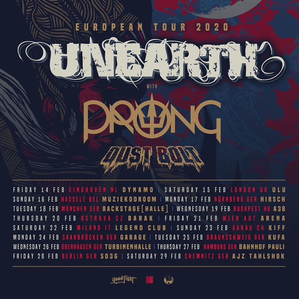 Unearth, Prong, Dust Bolt