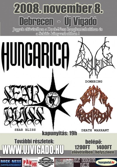 Sear Bliss, Hungarica, Death Warrant, Domhring