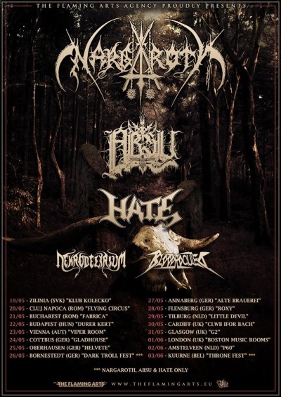 Nargaroth, Absu, Hate, Bloodrocuted, Nekrodelirium