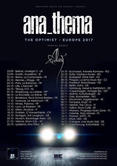 Anathema - The Optionist Europe 2017