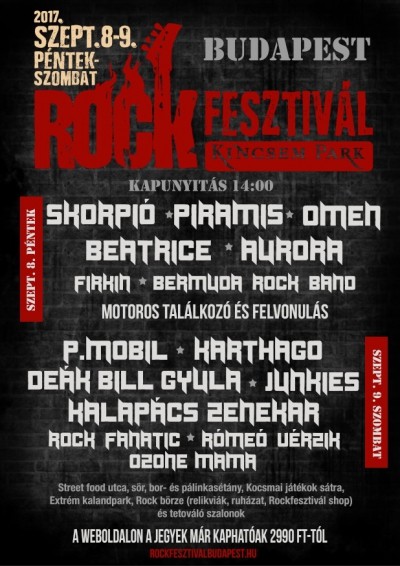 Rock Fesztivál Budapest 2017