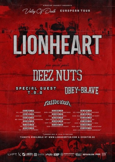 Lionheart, Deez Nuts, Obey the Brave, Fallbrawl