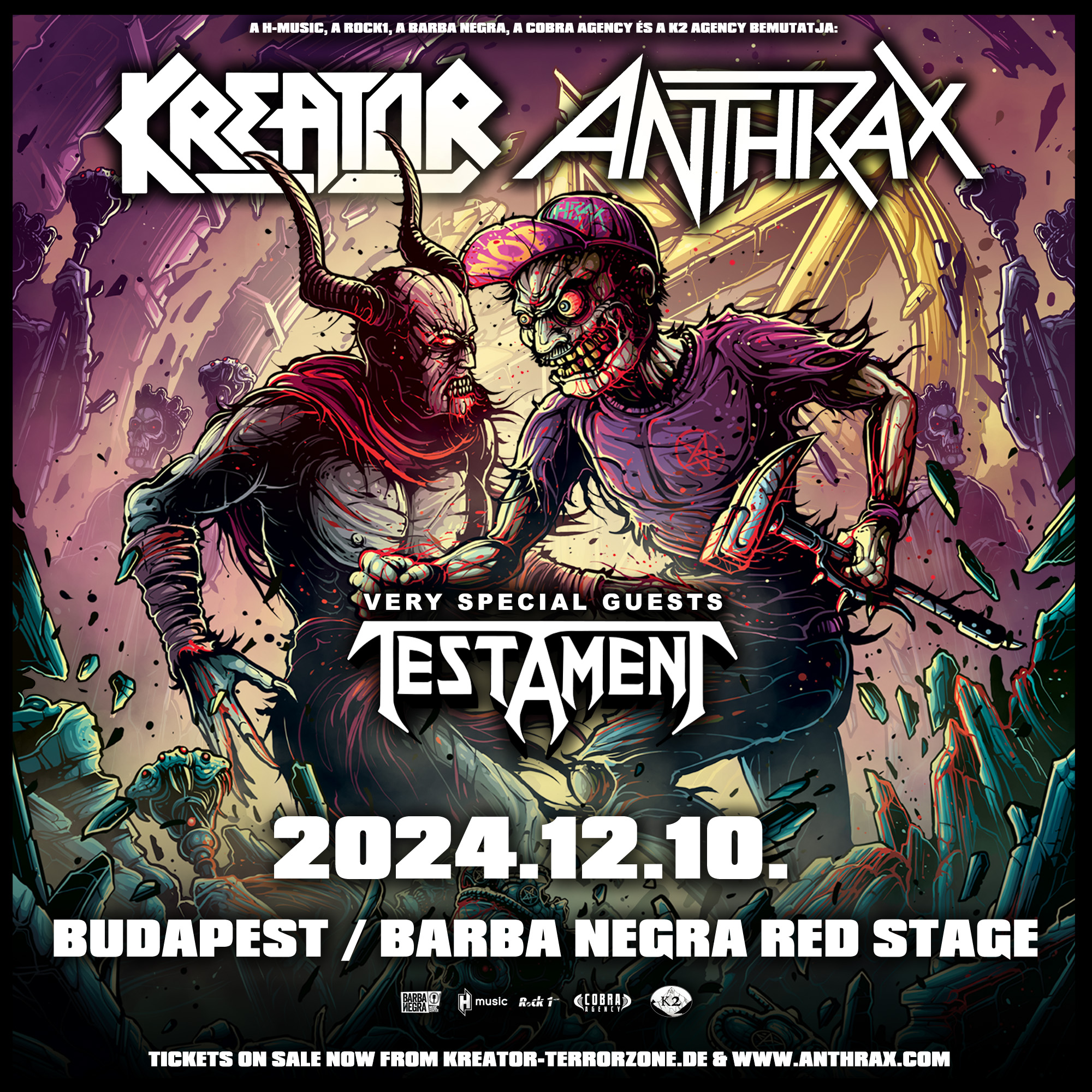 Kreator, Anthrax, Testament