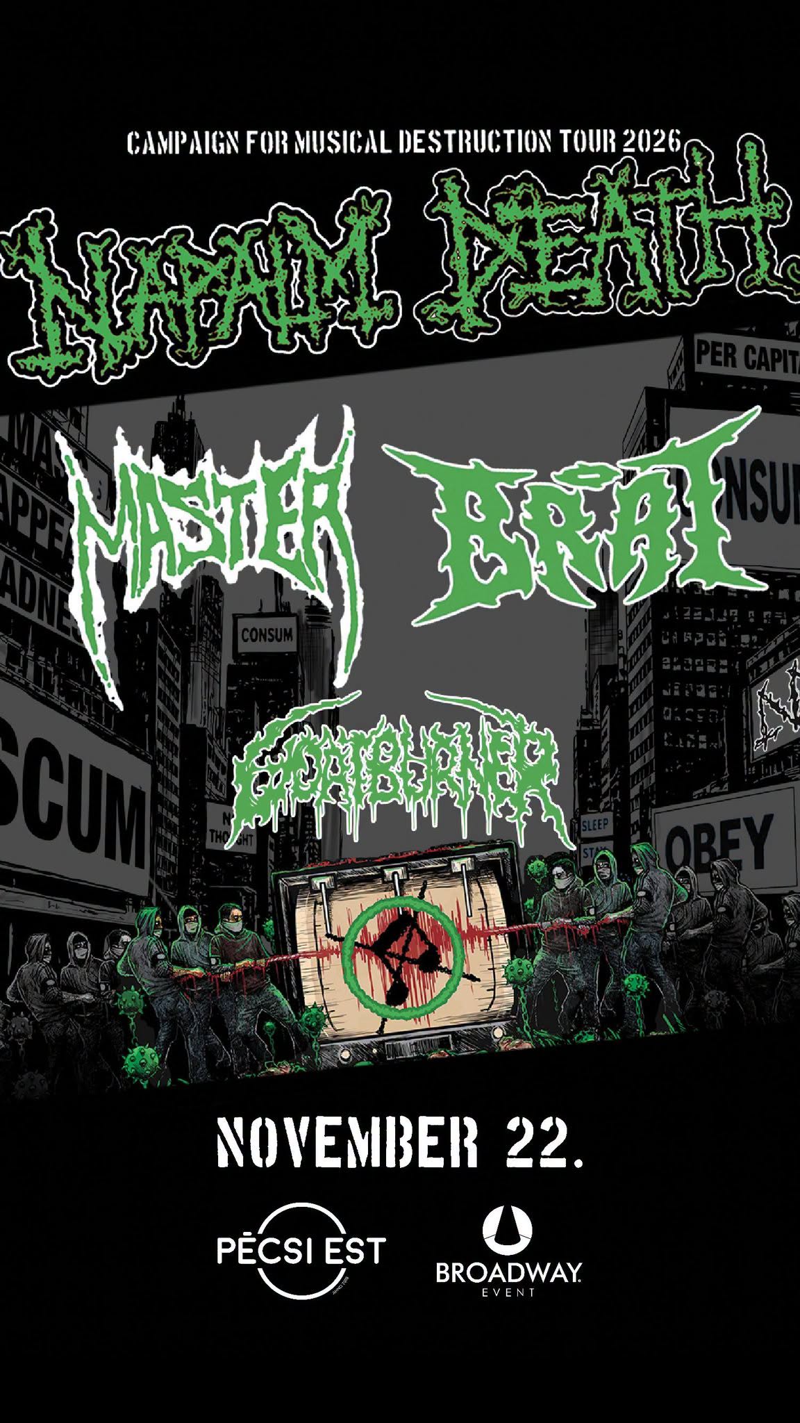 Napalm Death - Campaign for Musical Destruction 2026