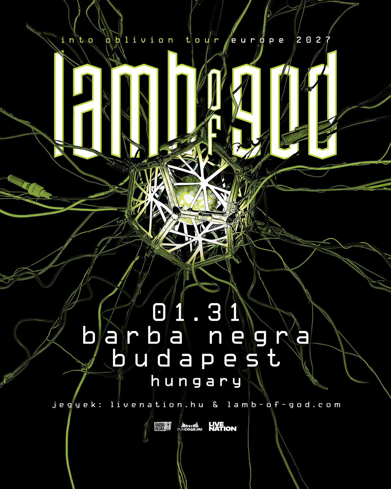 Lamb of God - Into Oblivion Tour Europe 2027