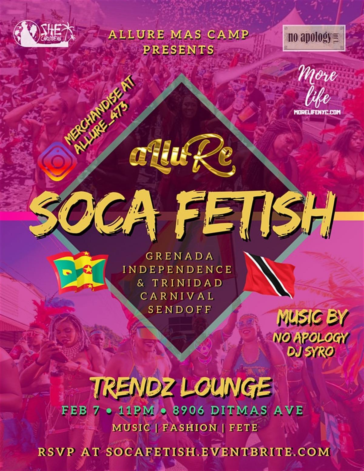 Allure Soca Fetish flyer or graphic.