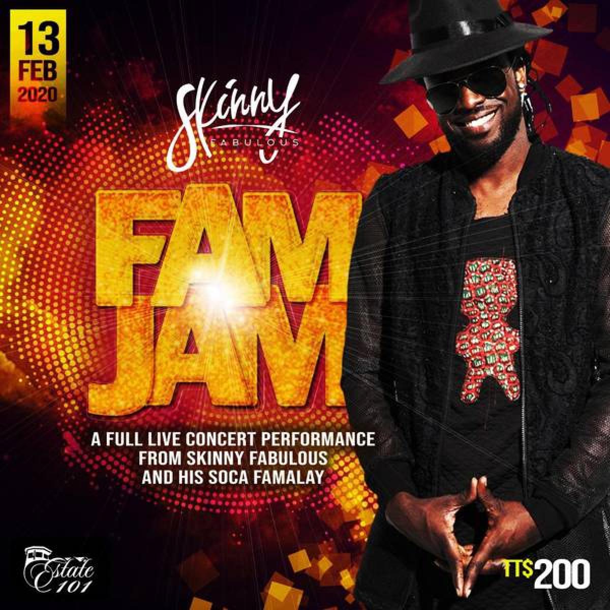 Skinny Fabulous: Fam Jam flyer or graphic.