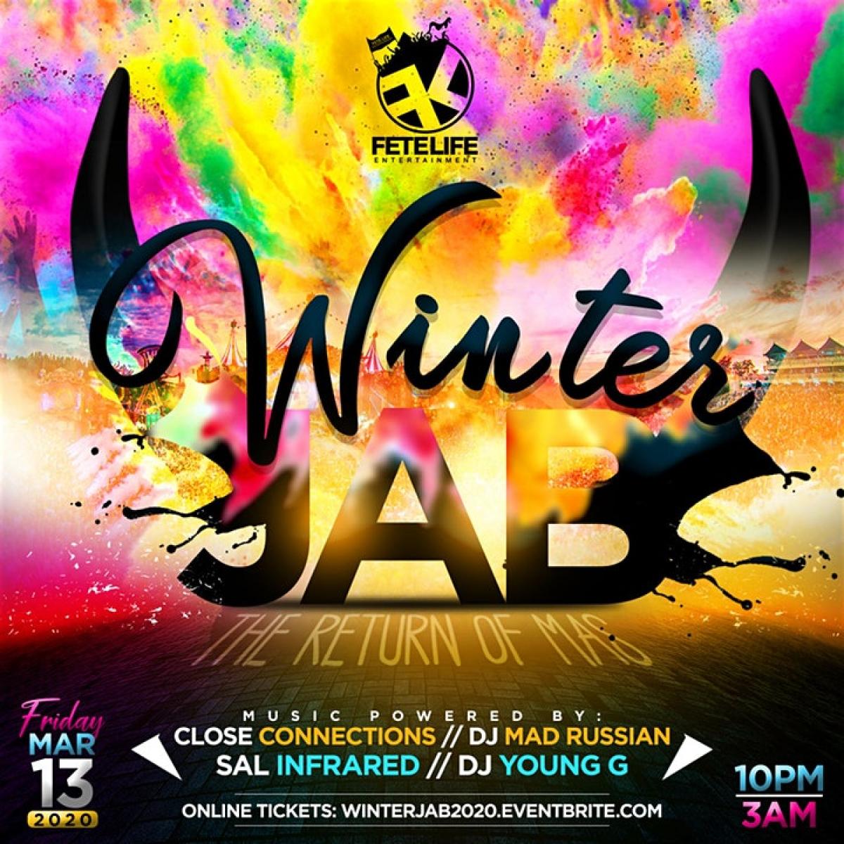 Winter Jab flyer or graphic.