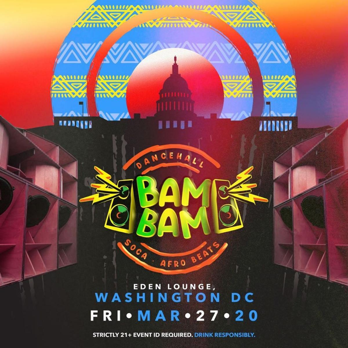 BAM BAM flyer or graphic.