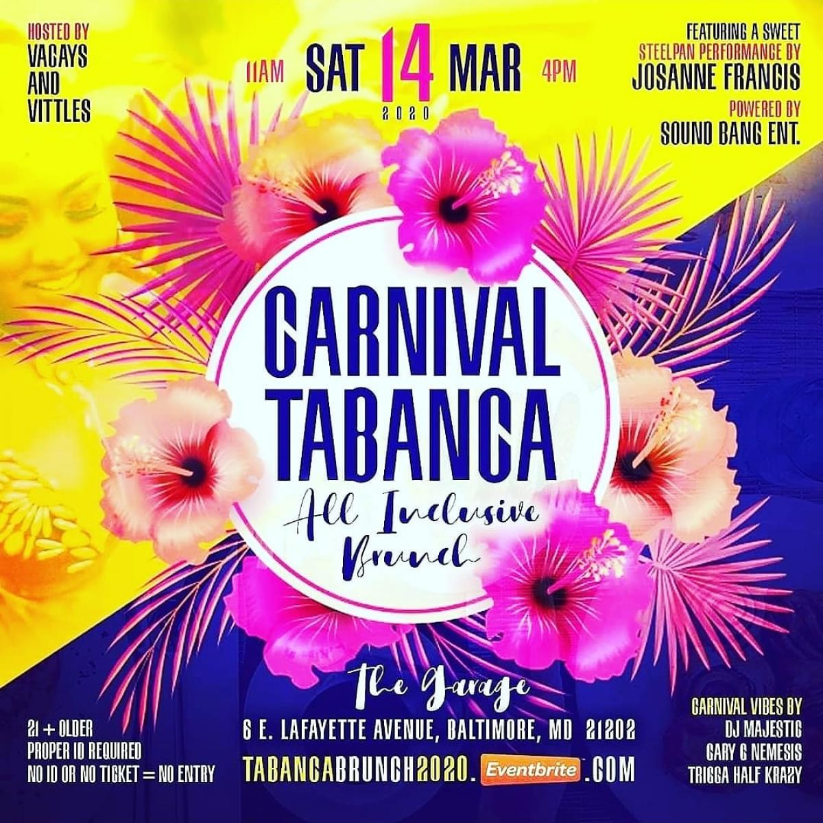 Carnival Tabanca flyer or graphic.