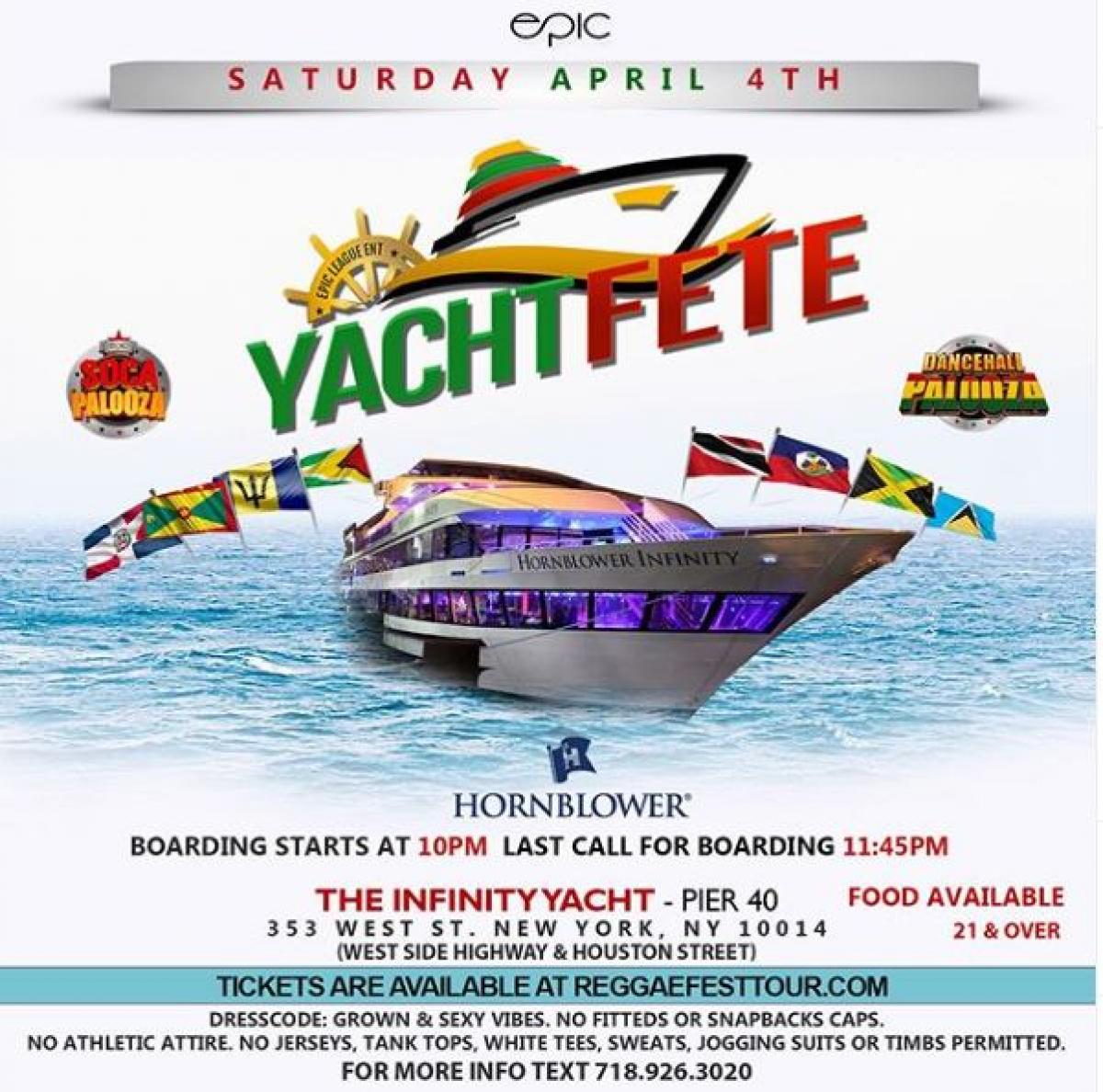 Yacht Fete flyer or graphic.