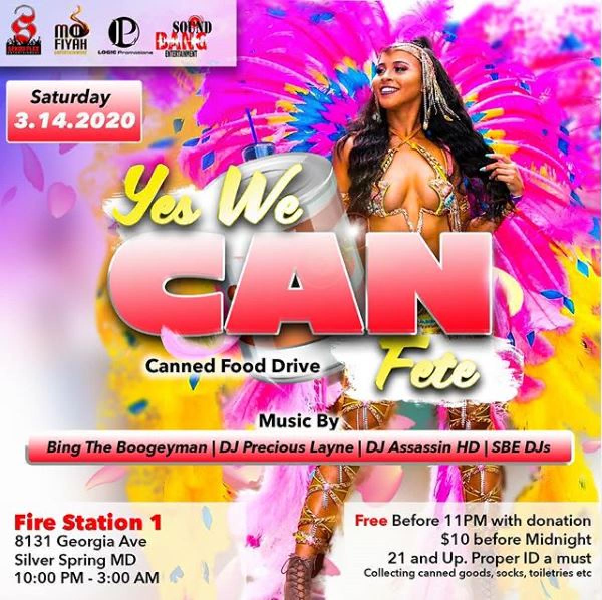 Yes We Can Fete flyer or graphic.