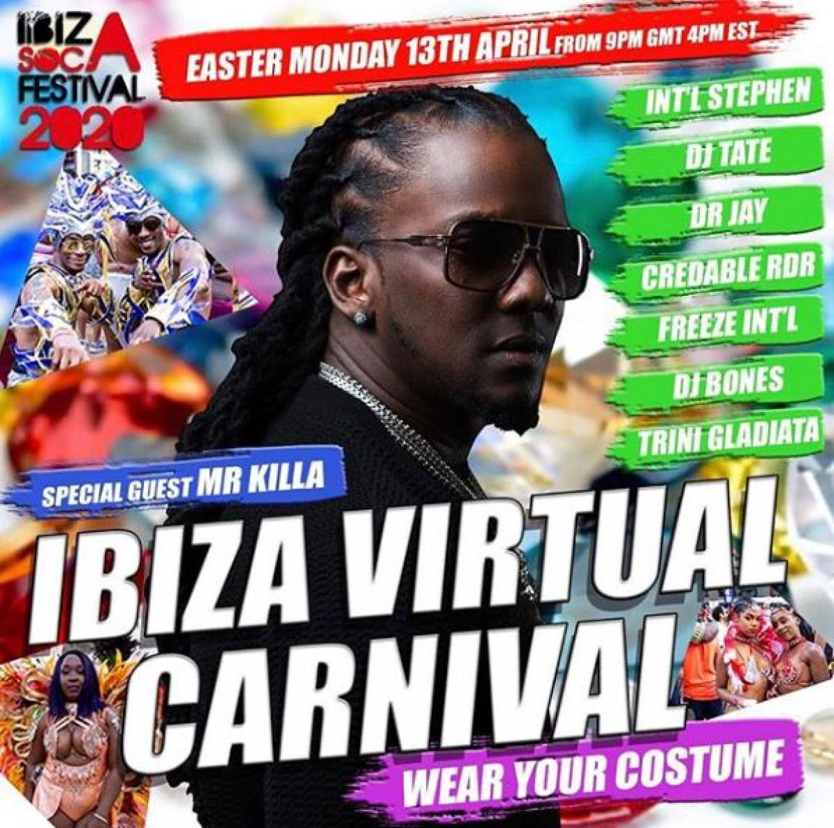 Ibiza Virtual Carnival flyer or graphic.