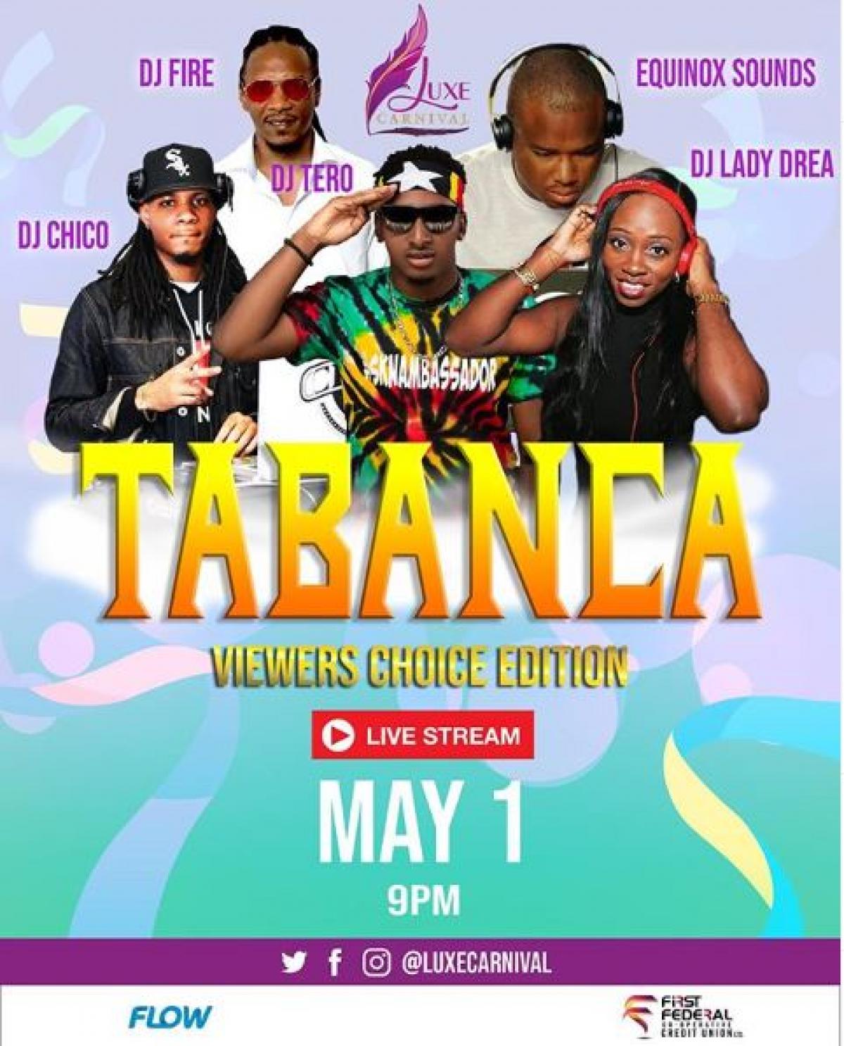 Tabanca flyer or graphic.