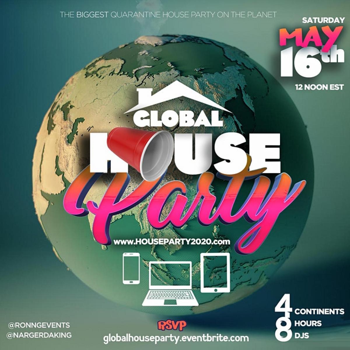 Global House Party flyer or graphic.