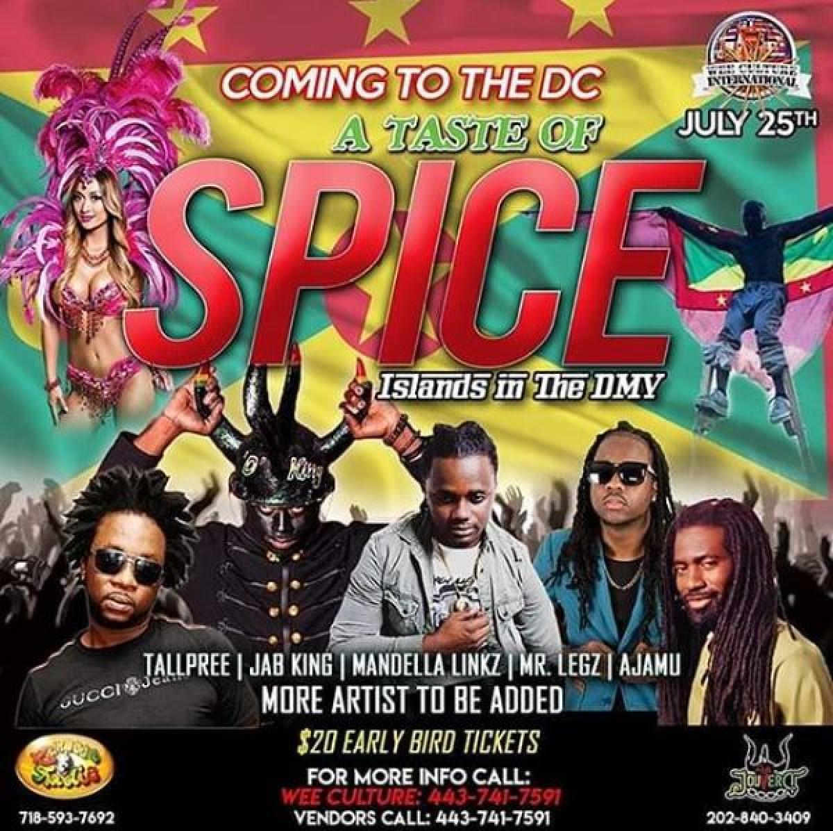 A Taste Of Spice flyer or graphic.