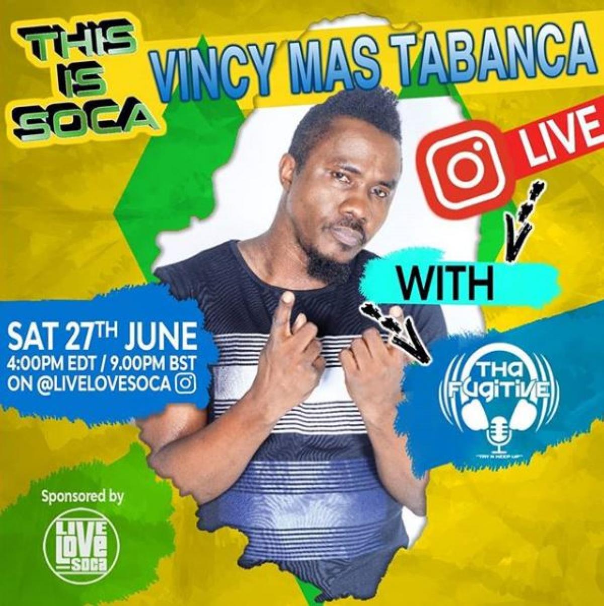 This Is Soca Vincy Mas Tabanca flyer or graphic.