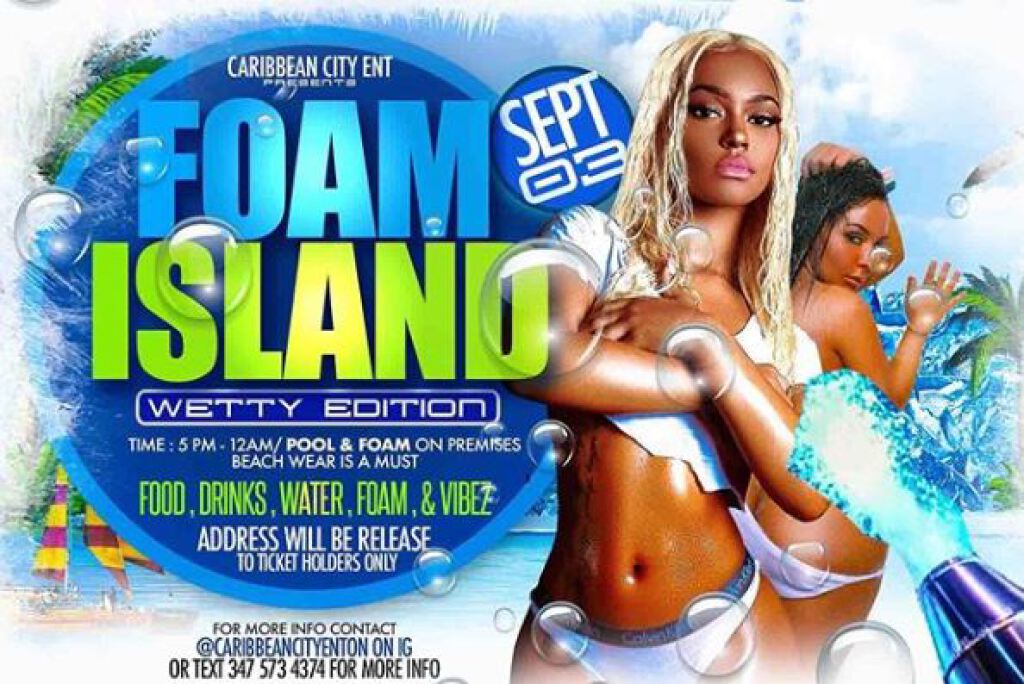 Foam Island Wetty Edition flyer or graphic.