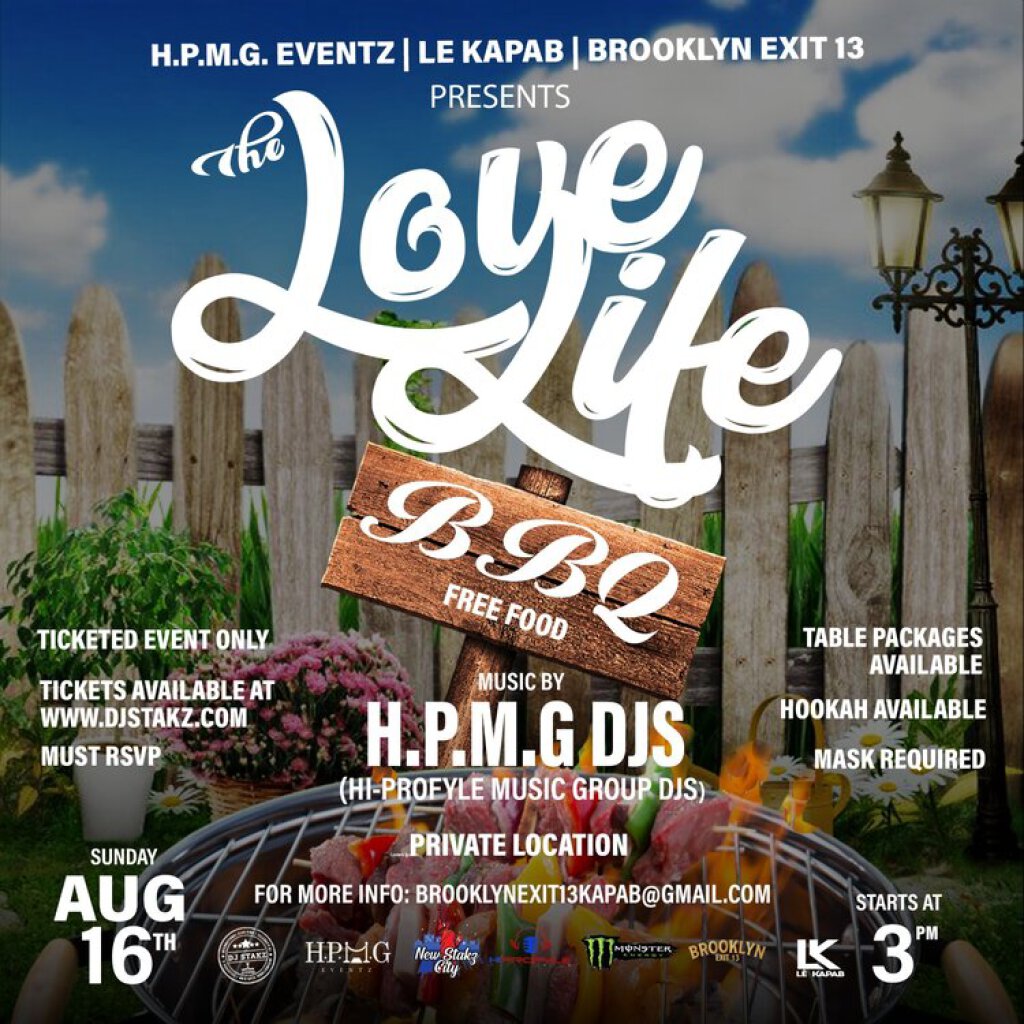 Love Life BBQ flyer or graphic.