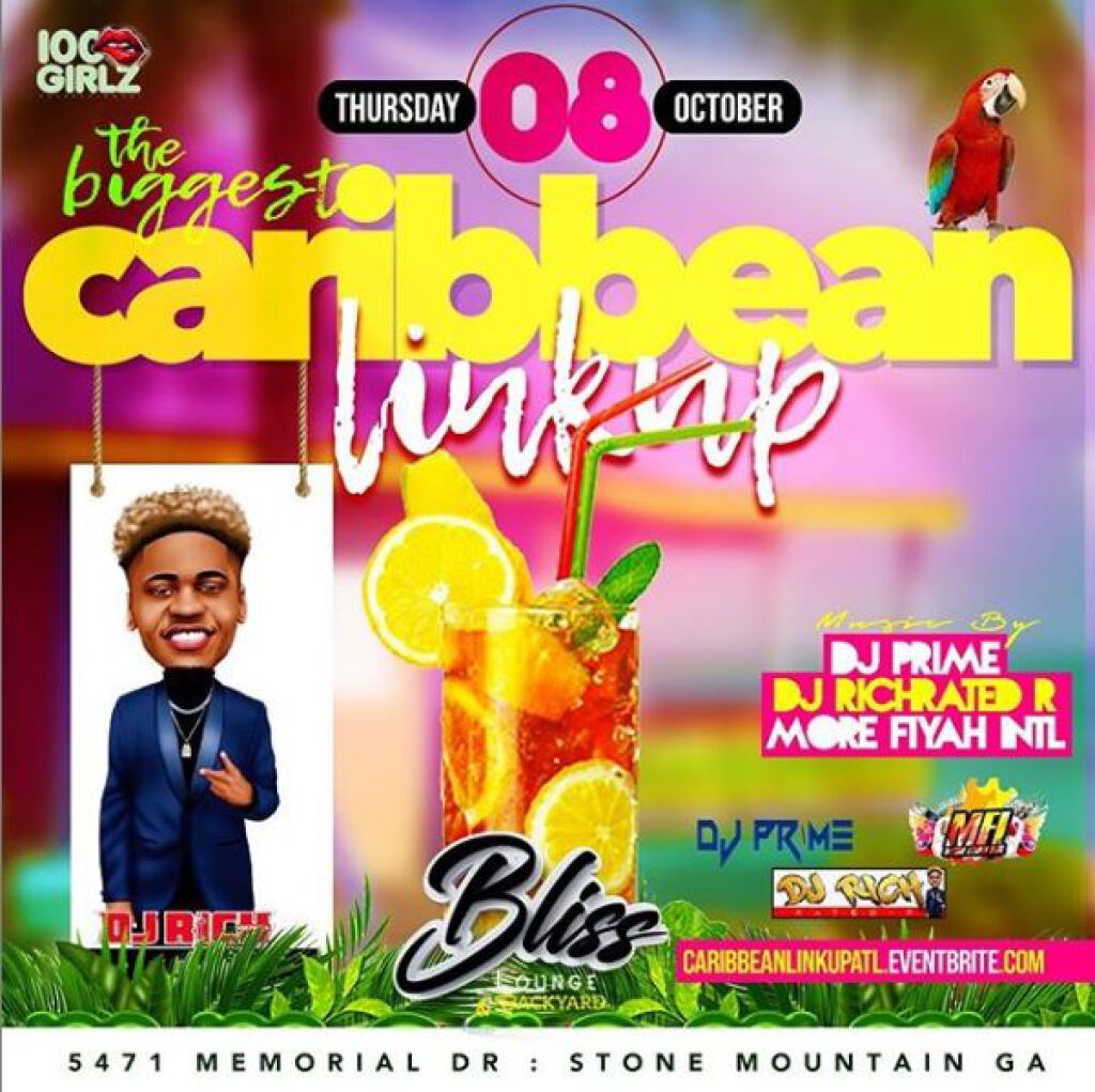 Caribbean Link Up flyer or graphic.