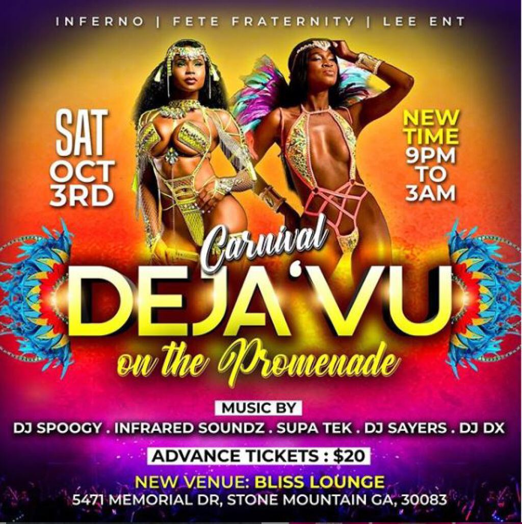 Carnival Deja Vu flyer or graphic.