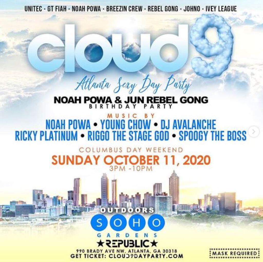 Cloud 9 flyer or graphic.