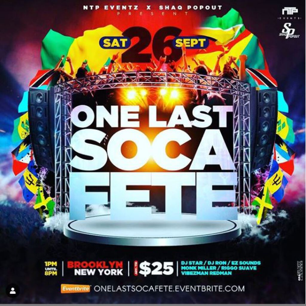 One Last Soca Fete flyer or graphic.