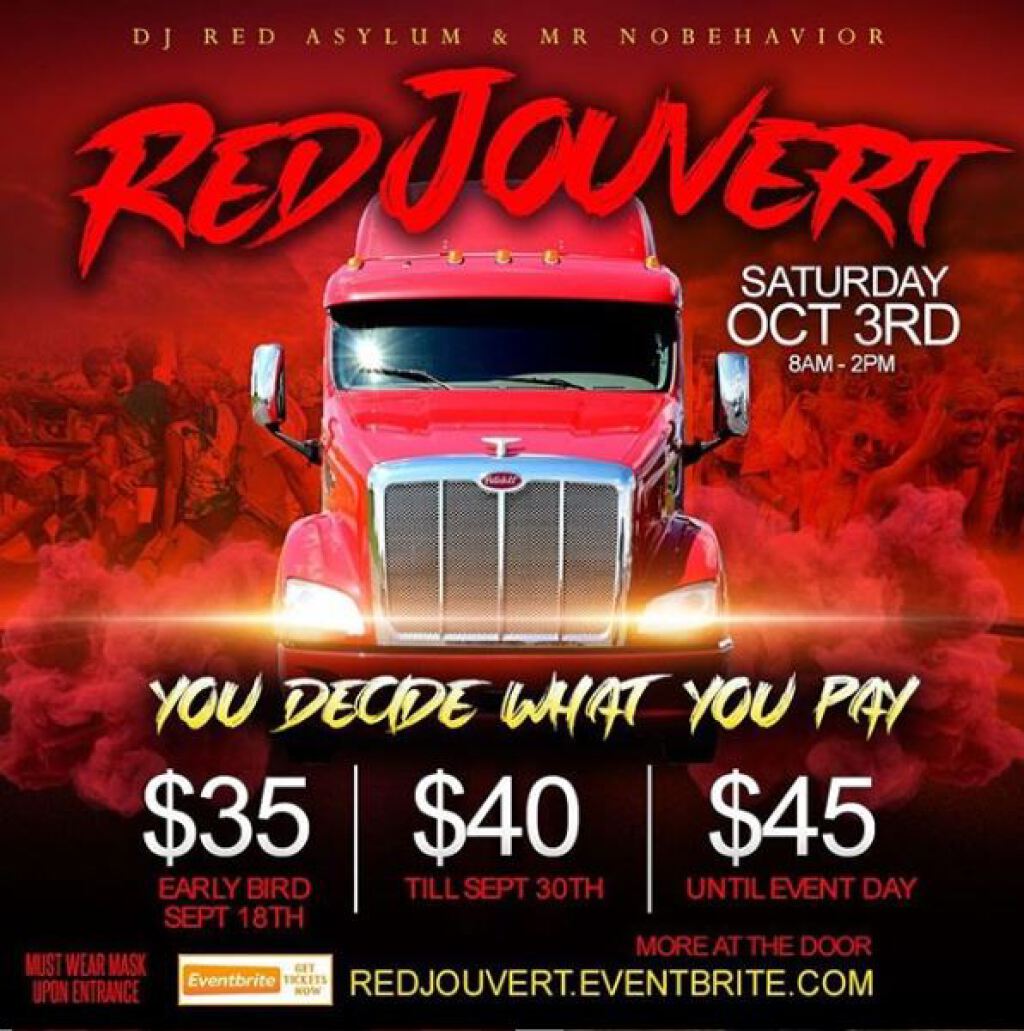 Red Jouvert flyer or graphic.