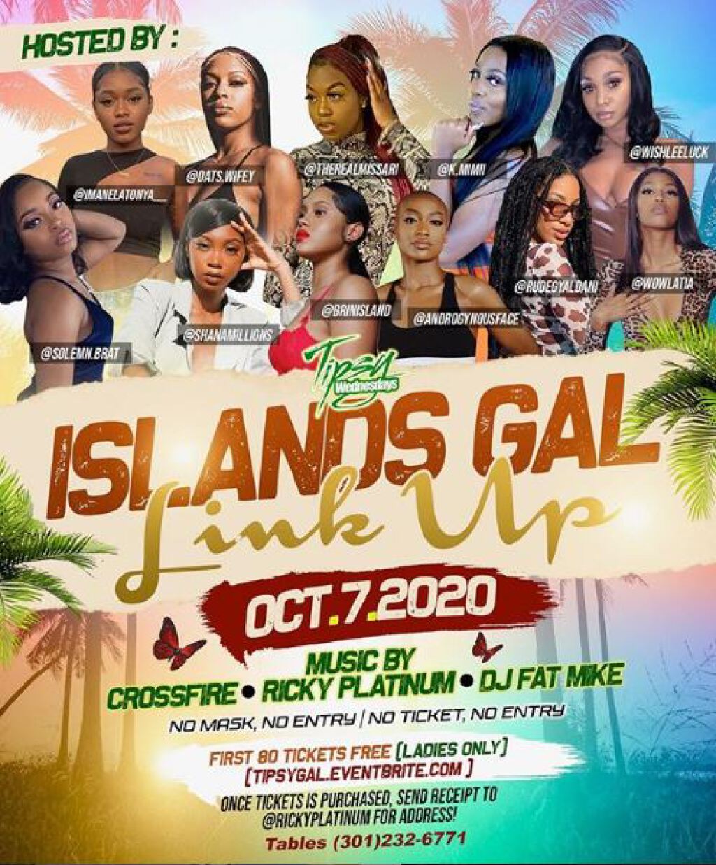 Island Gal Link Up flyer or graphic.