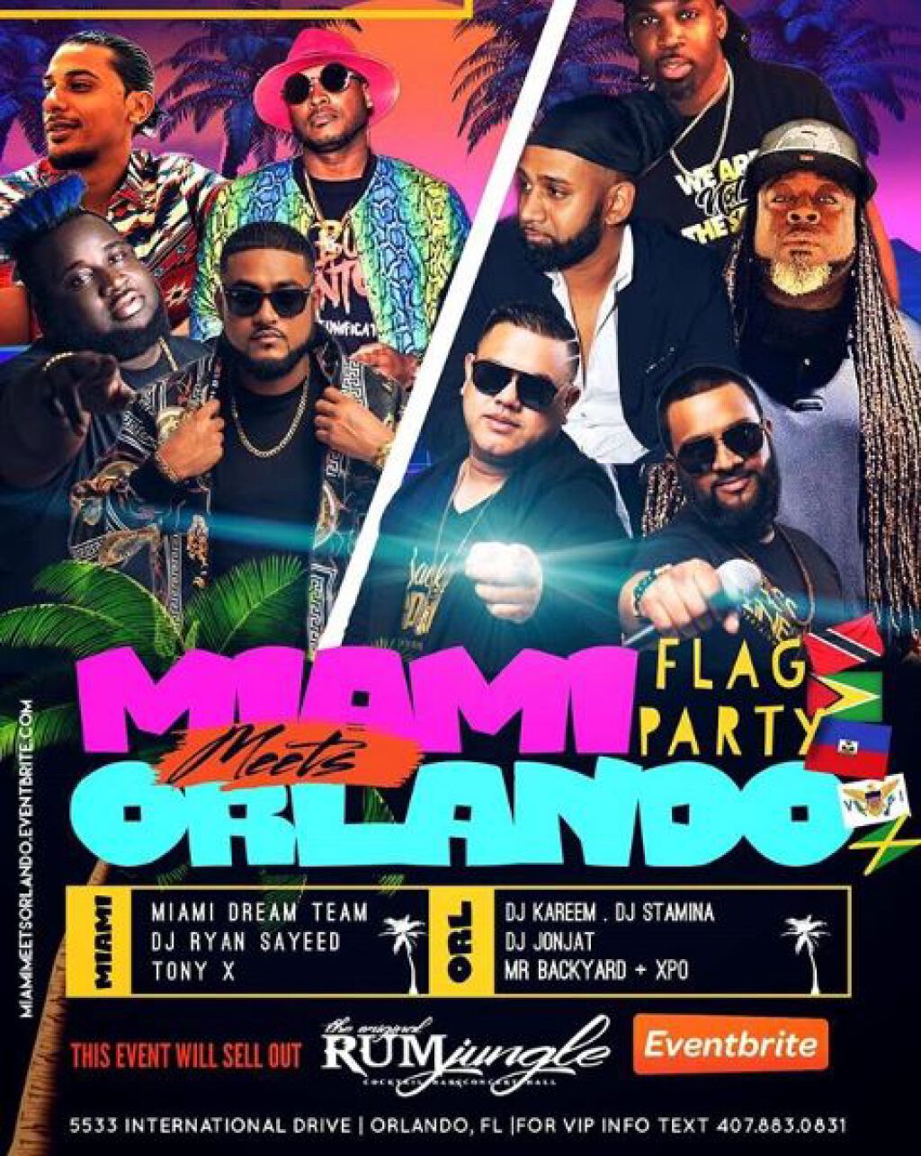 Miami Meets Orlando flyer or graphic.