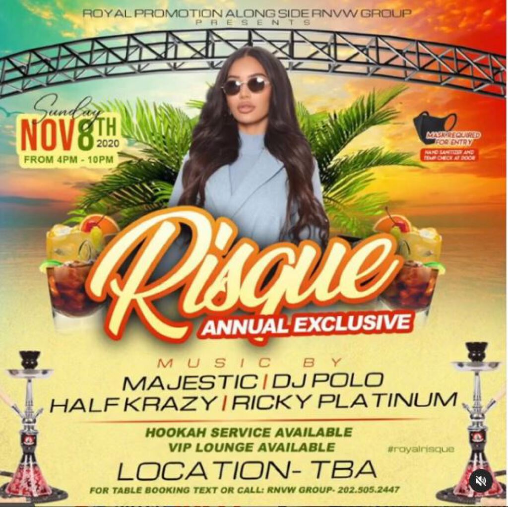 Risque Annual Exclusive flyer or graphic.