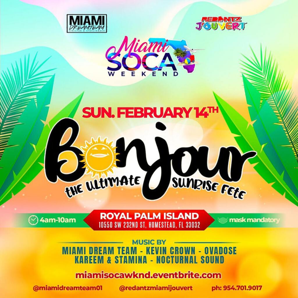 BONJOUR - SUNRISE FETE flyer or graphic.