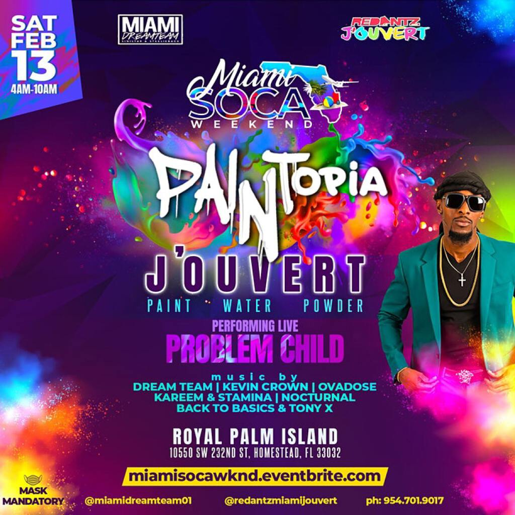 PAINTOPIA JOUVERT flyer or graphic.