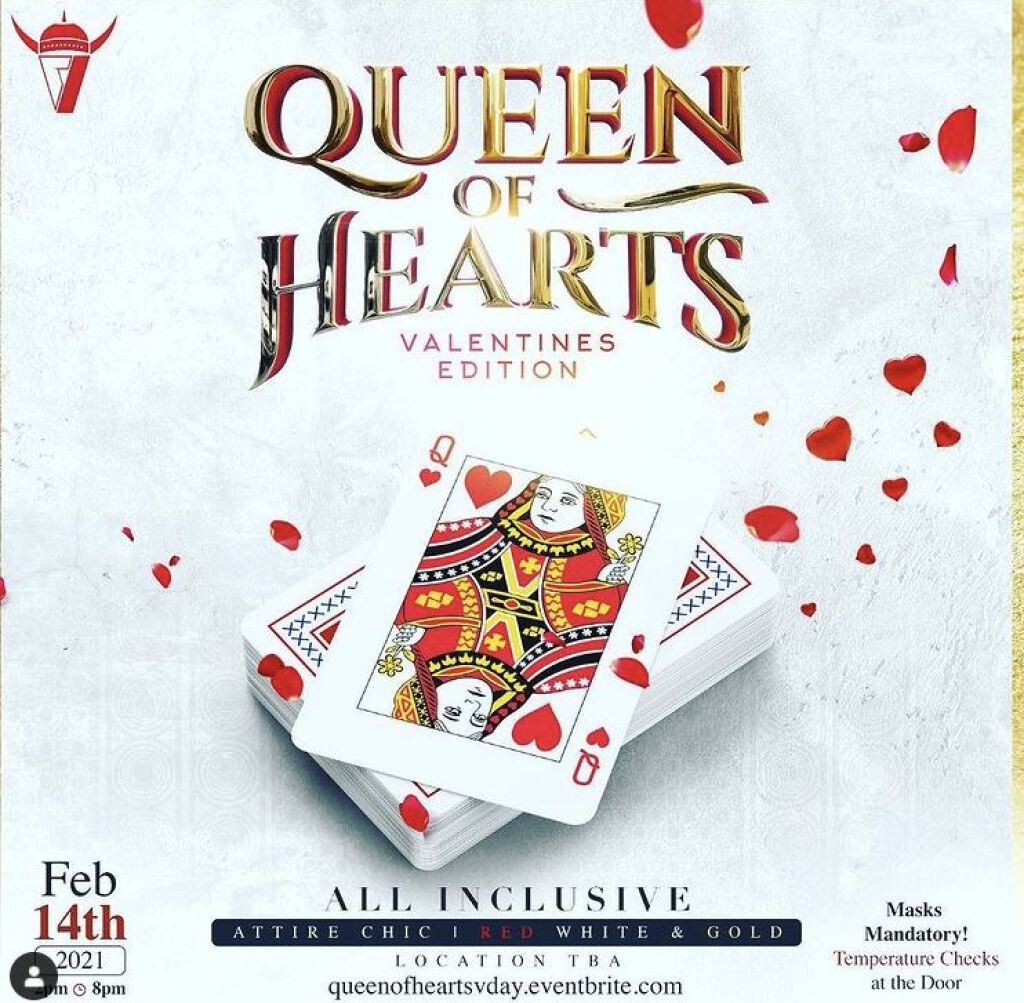 Queen Of Hearts: Valentine's Day Edition flyer or graphic.