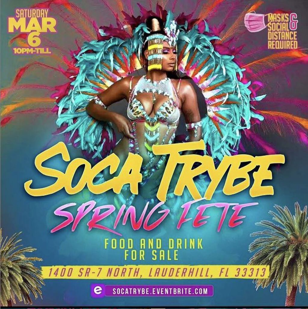 Soca Trybe Spring Fete flyer or graphic.