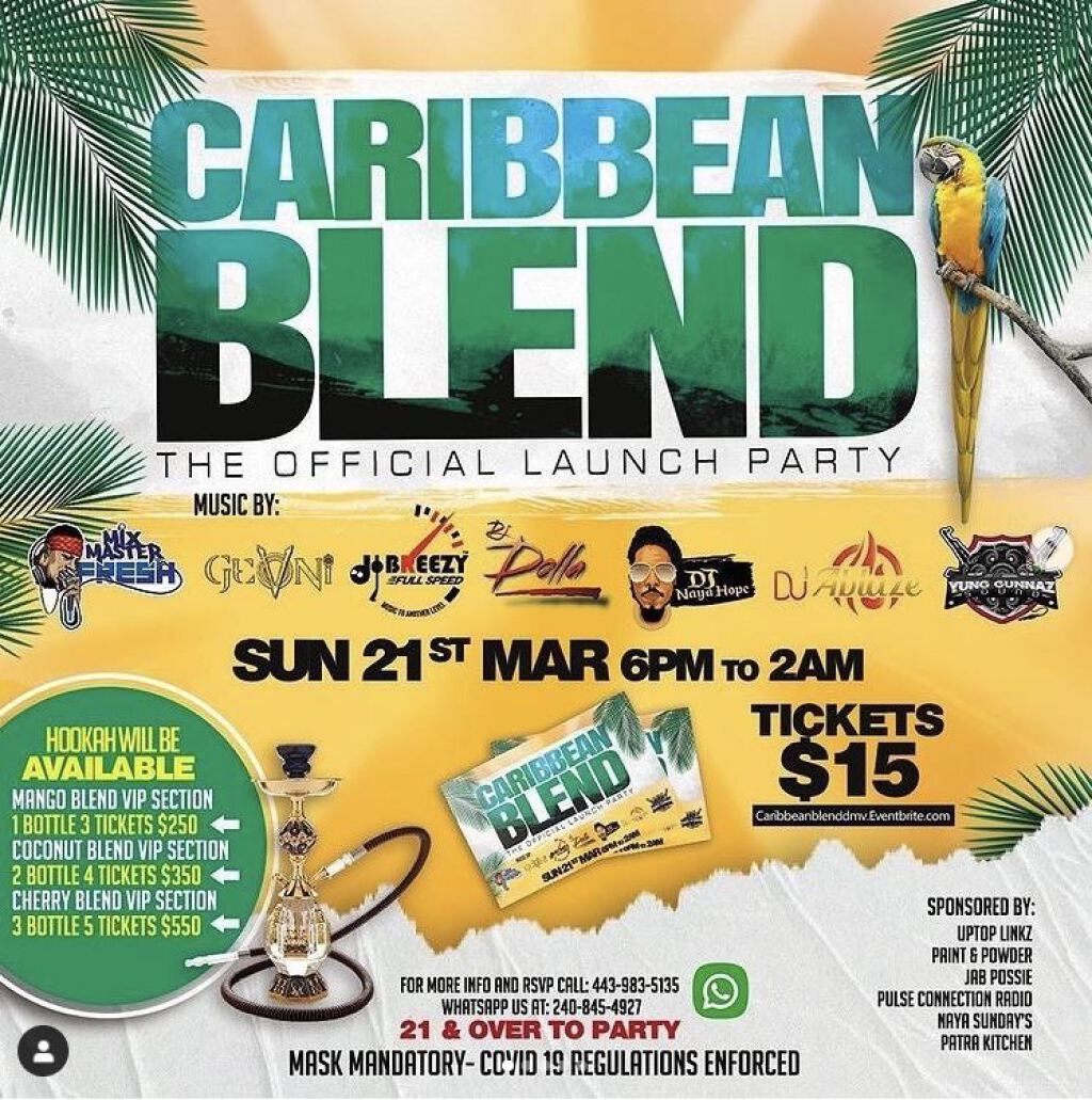 Caribbean Blend    flyer or graphic.