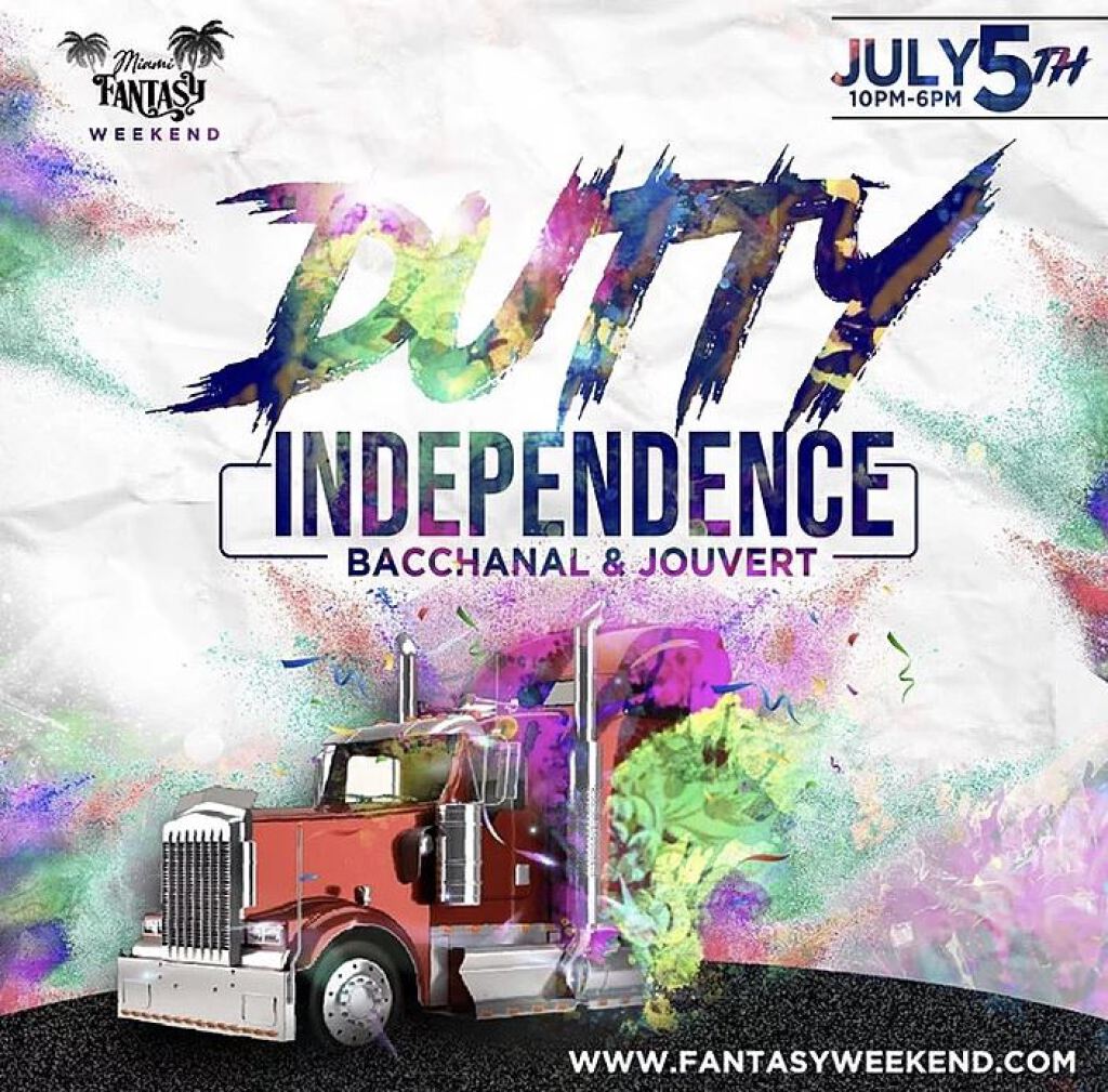 Dutty Independence- Bacchanal & Jouvert flyer or graphic.